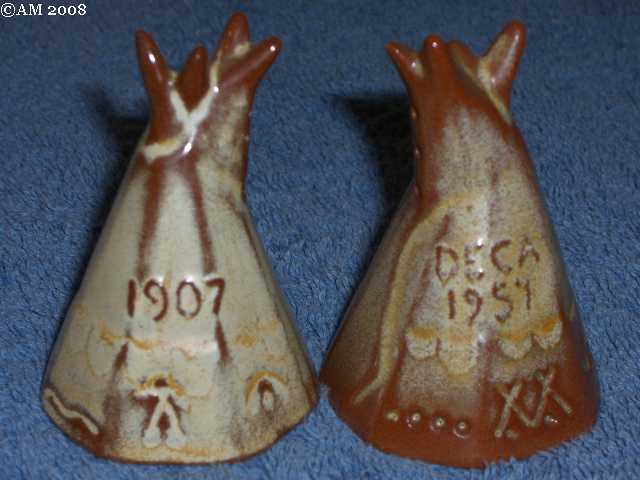 1957 Celebration Teepees glazed desert gold